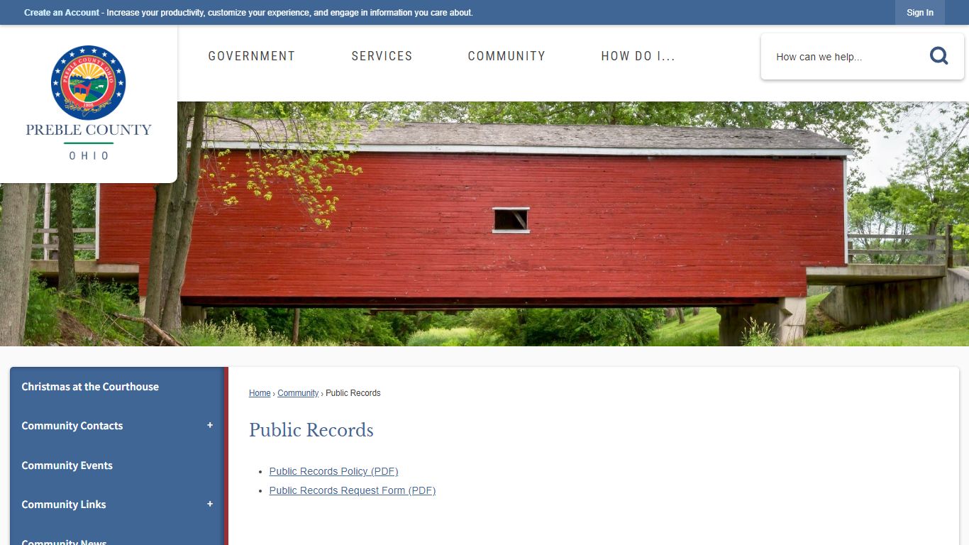 Public Records | Preble County, OH
