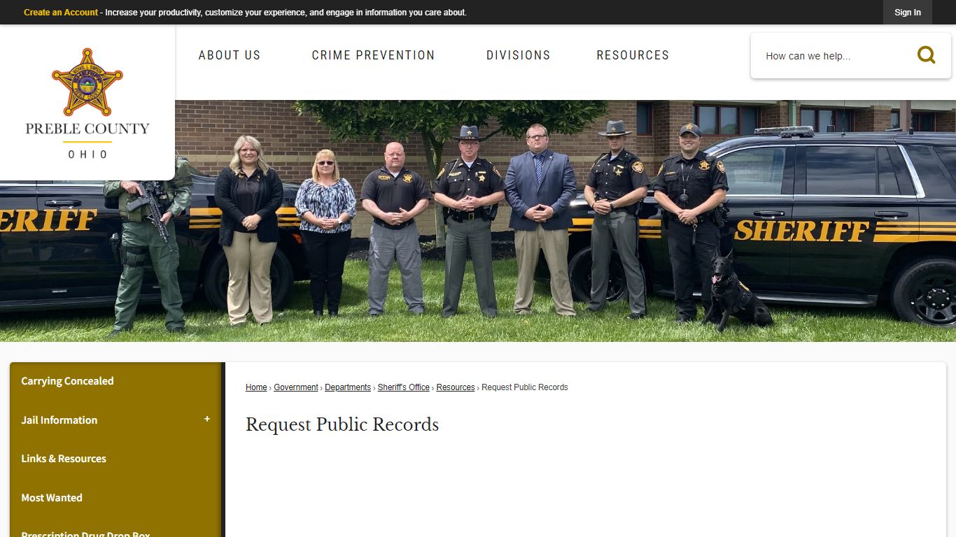 Request Public Records | Preble County, OH
